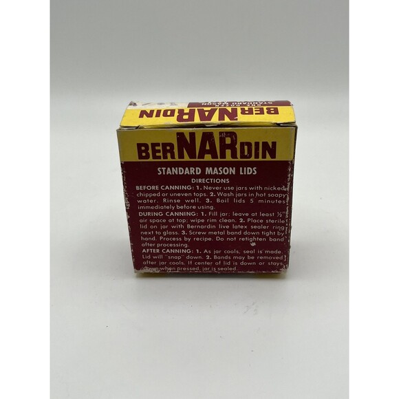 Vintage BERNARDIN Standard Mason Snap Lids  Indiana 7/12 Incomplete Set In Box - Picture 3 of 5